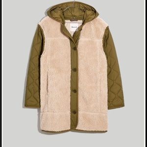 Convertible Quilted Faux-Shearling Madewell Jacket